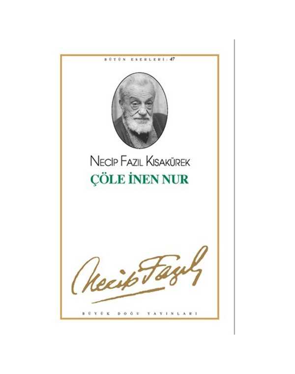 Çöle İnen Nur - Necip Fazıl Kısakürek kitap kapağı