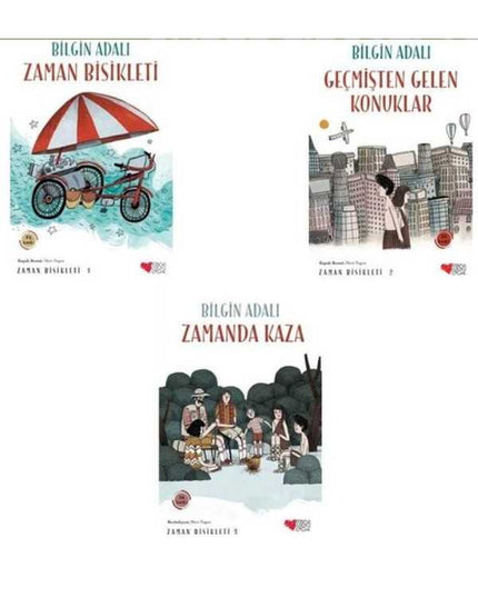 Bilgin Adalı Zaman Bisikleti Seti - 3 Kitap kitap kapağı