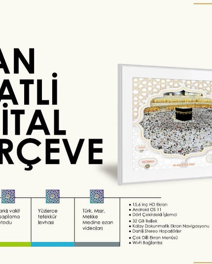AYiNE TV Digital Photo Frame And Azan Clock - detail