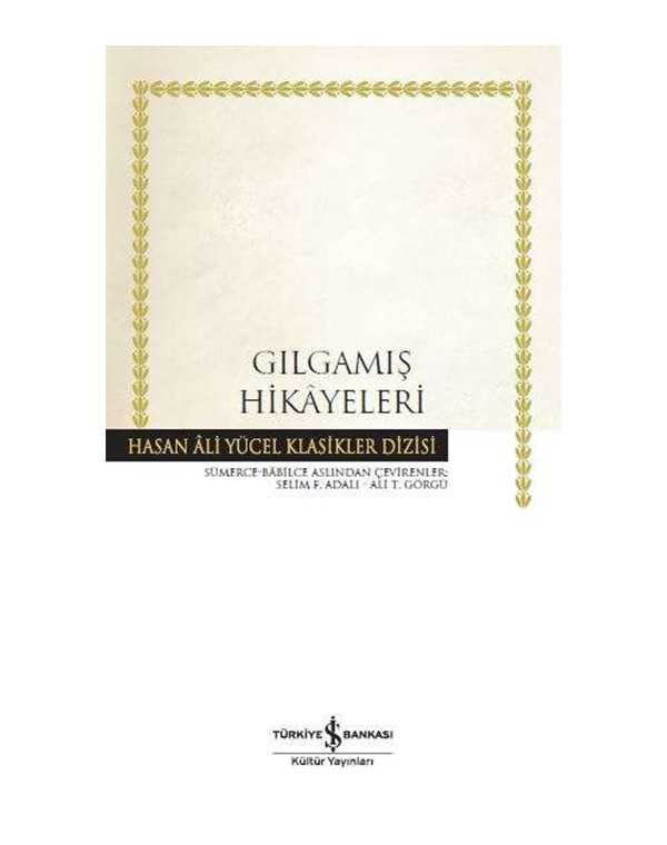 Gılgamış Hikayeleri-Hasan Ali Yücel Klasikler kitap kapağı