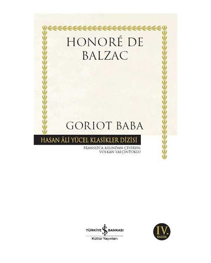 Goriot Baba-Hasan Ali Yücel Klasikler kitap kapağı