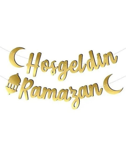 Hoş Geldin Ramazan Yazısı Altın Renk