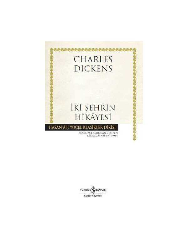İki Şehrin Hikayesi - Charles Dickens kitap kapağı