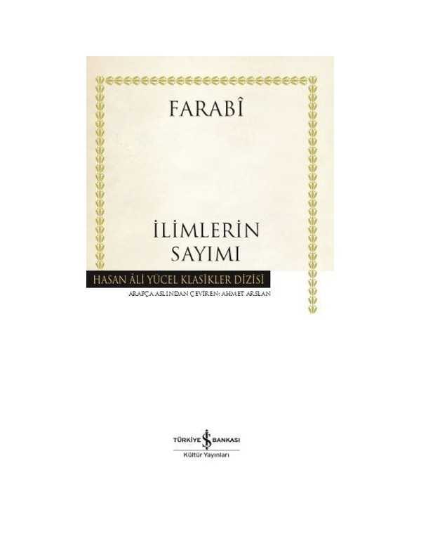 İlimlerin Sayımı kitap kapağı