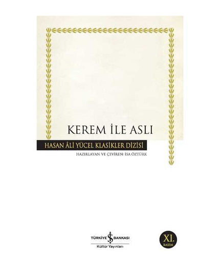 Kerem ile Aslı kitap kapağı