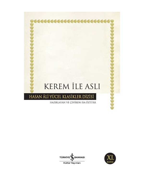 Kerem ile Aslı kitap kapağı