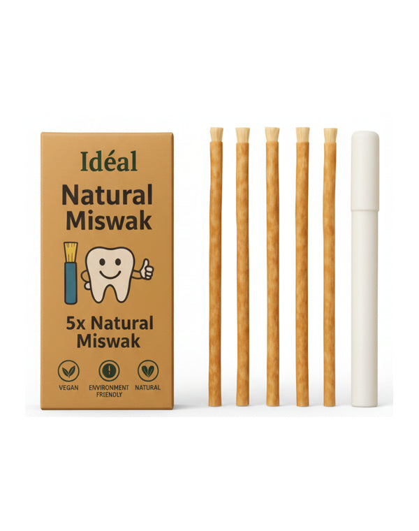 Natuurlijke Miswak - Eco Friendly Siwak Tandenborstels - 100% Organic - 5 Stuks + 1 Hygienisch Bewaardoosje kitap kapağı