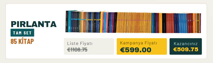 Pırlanta Eserleri - Tam Set (85 Kitap)