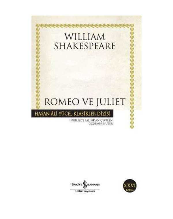 Romeo ve Juliet kitap kapağı