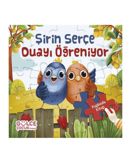 Şirin Serçe Duayı Öğreniyor / Yapbozlu Kitap kitap kapağı