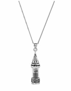 925 Ayar Gümüş Galata Kulesi Tasarım Cevşen Kolye