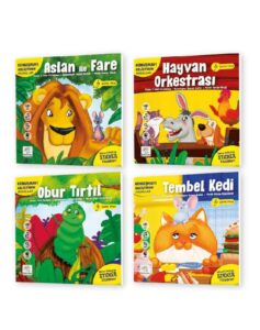 Aslan İle Fare Uyku Öncesi Şarkılı Masallar Stickerlı