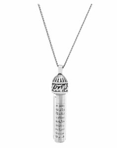 925 Ayar Gümüş Zemzem Suyu İle Doldurulmuş Cevşen Kolye