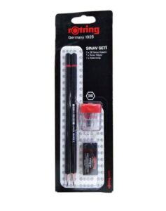 Rotring Sınav Seti 2b Sınav Kalemi 2 Li + Silgi + Kalemtıraş